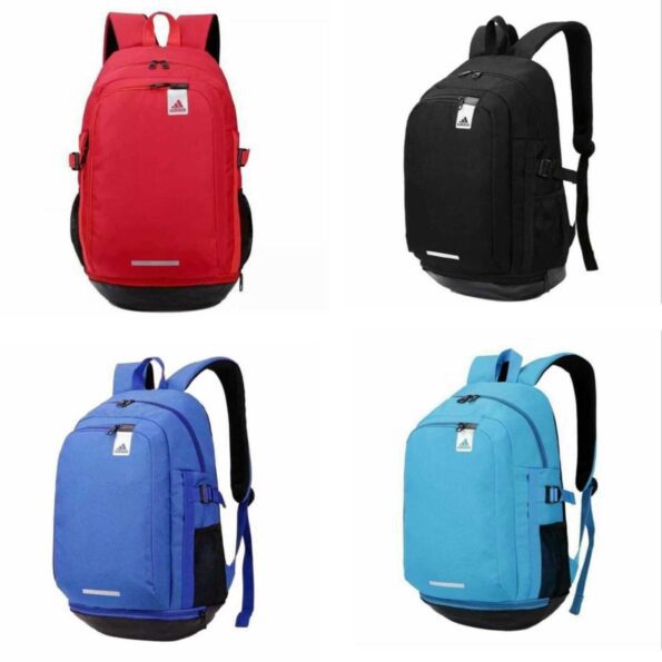 Balo thể thao có ngăn đựng giày adidas riêng ngăn laptop, balo du lịch 2 màu đen đỏ