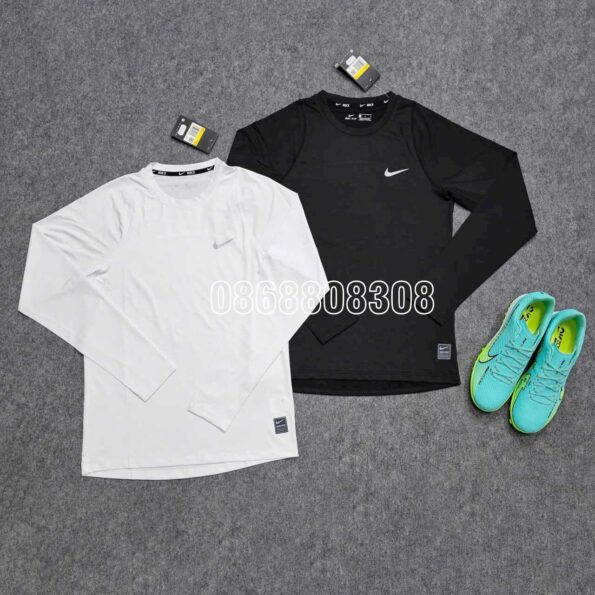 Áo body NIKE áo giữ nhiệt áo lót nam hãng Nike 2 màu đen trắng cao cấp trơn mới 2024