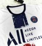 Bộ quần áo bóng đá CLB PSG – Paris Saint-Germain all accor live limtles trắng logo thêu 1