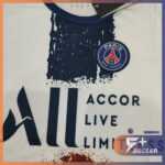 Bộ quần áo bóng đá CLB PSG – Paris Saint-Germain all accor live limtles trắng logo thêu 1