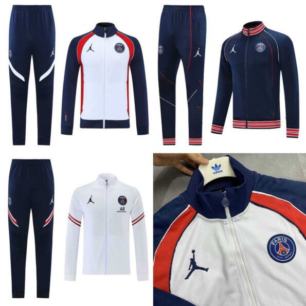 Bộ quần áo khoác nỉ clb PSG Paris Saint - Germain trắng xanh than cao cấp mới nhất 1