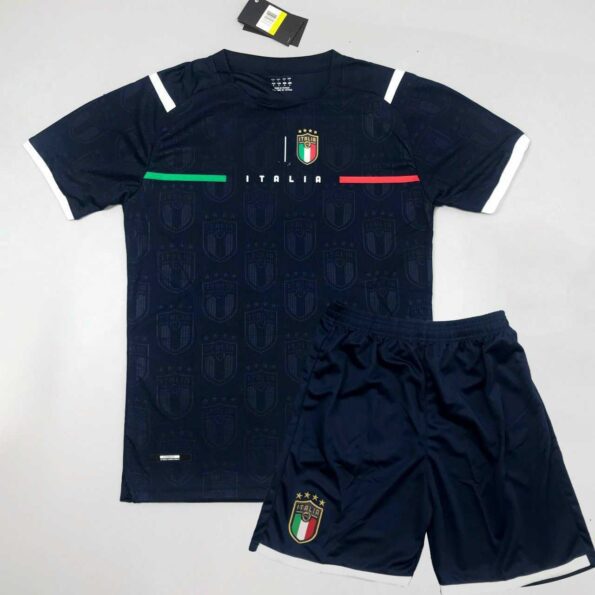 Bộ quần áo đá bóng đội tuyển Italy italia ý xanh tím than 2021 2022 logo dập chìm