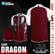 Bộ quần áo bóng đá thiết kế sỉ nidu giá rẻ hàng dệt kim mã dragon màu đỏ đậm