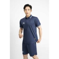 Bộ quần áo polo thể thao acrra warrix super fex thái lan phù hợp làm áo đội áo team lớp đồng phục công ty màu xanh biển