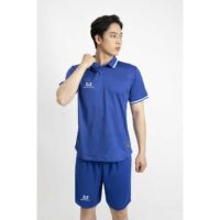 Bộ quần áo polo thể thao acrra warrix super fex thái lan phù hợp làm áo đội áo team lớp đồng phục công ty màu xanh biển