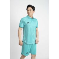 Bộ quần áo polo thể thao acrra warrix super fex thái lan phù hợp làm áo đội áo team lớp đồng phục công ty màu xanh biển
