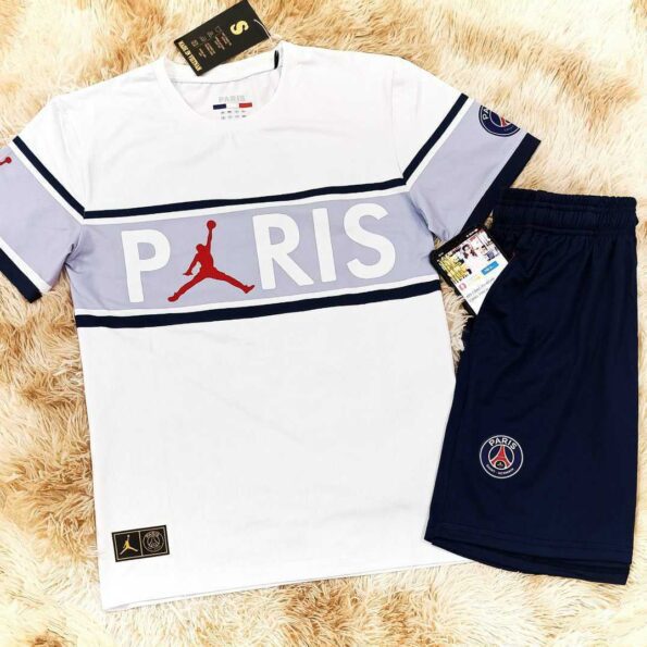 Bộ sưu tập quần áo thể thao thời trang paris psg quần có túi logo thêu cao cấp đẹp trắng xám đen
