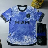 Bộ sưu tập quần áo thể thao bóng đá MIAMI màu hồng xanh ngọc biển vàng đồng đen vải gai thái logo thêu