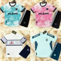 Bộ sưu tập quần áo đá bóng size nhỏ trẻ em mu miami arsenal liver psg real madrid đức pháp việt mới nhất 2022 phiên bản chất mè thái logo áo in và quần thêu