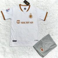 Bộ quần áo đá banh clb bóng đá CLB Al Nassr mới Ronaldo sân nhà xanh vàng vải mịn thun và gai chuẩn spf thái thun