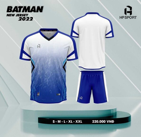 Bộ quần áo bóng đá không logo HP Sport Batman nhiều màu xanh