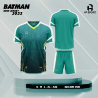 Bộ quần áo bóng đá không logo HP Sport Batman nhiều màu đỏ