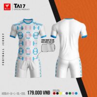 Bộ quần áo thể thao bóng đá chính hãng TA Sport TA17 Official vải mè hàn quốc nhiều màu trắng
