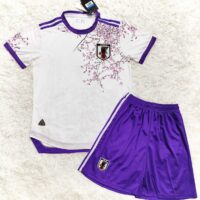 Bộ quần áo đội tuyển nhật bản japan màu trắng hồng hoa anh đào cả cành viền quần tím logo thêu 1