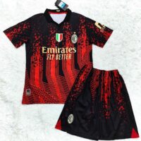 Bộ quần áo bóng đá ACM AC Milan mới mùa 23 24 năm 2023 2024 sân nhà khách đỏ đen
