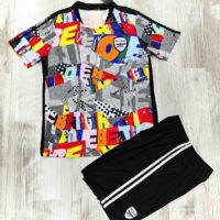 Bộ quần áo đá banh câu lạc bộ bóng đá Arsenal design in hình chữ phiên bản hâm mộ quần đen 1