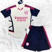 Bộ quần áo đá banh câu lạc bộ bóng đá Arsenal training trắng vàng xanh than tập luyện trước trận đấu 2022 1