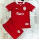Bộ quần áo thể thao có cổ polo bóng đá Liver Liverpool carlsberg 2008 2010 sân nhà đỏ logo thêu 1