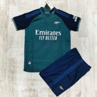 Bộ quần áo đá banh clb bóng đá Ars Arsenal 2023 2024 màu xanh rêu navy cổ vịt đậm logo thêu 1