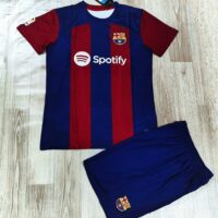 Bộ quần áo đá banh clb bóng đá Barcelona Barca 2324 sân nhà đỏ xanh năm 2023 2024 vải thái logo thêu 1