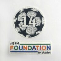 Combo 2 bage patch tay vải nhung các mùa giải ngoại hạng anh Sư tử NHA vàng tím than cup C1 C14 Fifa UEFA