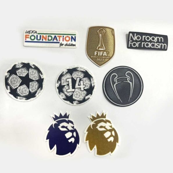 Combo 2 bage patch tay vải nhung các mùa giải ngoại hạng anh Sư tử NHA vàng tím than cup C1 C14 Fifa UEFA