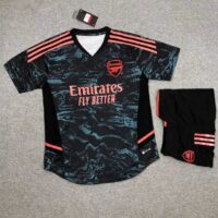Bộ quần áo đá banh clb bóng đá Ars Arsenal Training tập luyện logo thêu màu đen 3 sọc cam 2223 năm 2022 2023 1