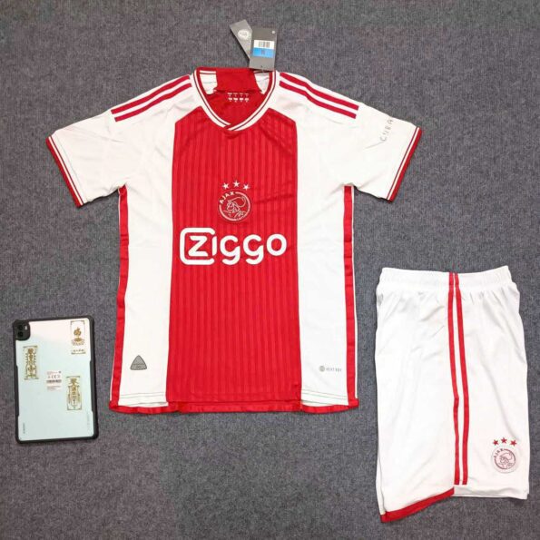 Bộ quần áo đá banh clb bóng đá Ziggo Ajax 23/24 Amsterdam Home màu đỏ trắng sân nhà 2023 2024