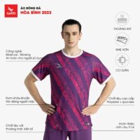 Bộ quần áo đá banh mẫu phủi bóng đá clb Hoà Bình 2023 chính hãng nhiều màu tím
