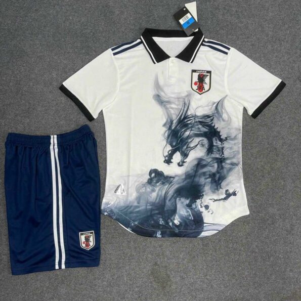 Bộ quần áo polo đội tuyển nhật bản japan có cổ bẻ in hình rồng sương khói đen trắng ảo ma