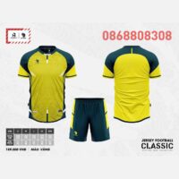 Bộ quần áo bóng đá phủi thiết kế Classic Vevoca chính hãng HP-Sport vải dệt kim nhiều màu xanh trời