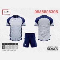 Bộ quần áo bóng đá phủi thiết kế Classic Vevoca chính hãng HP-Sport vải dệt kim nhiều màu xanh trời