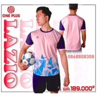 Bộ quần áo bóng đá phủi thiết kế chính hãng One Plus lazio vải dệt kim nhiều màu đẹp mới xanh biển