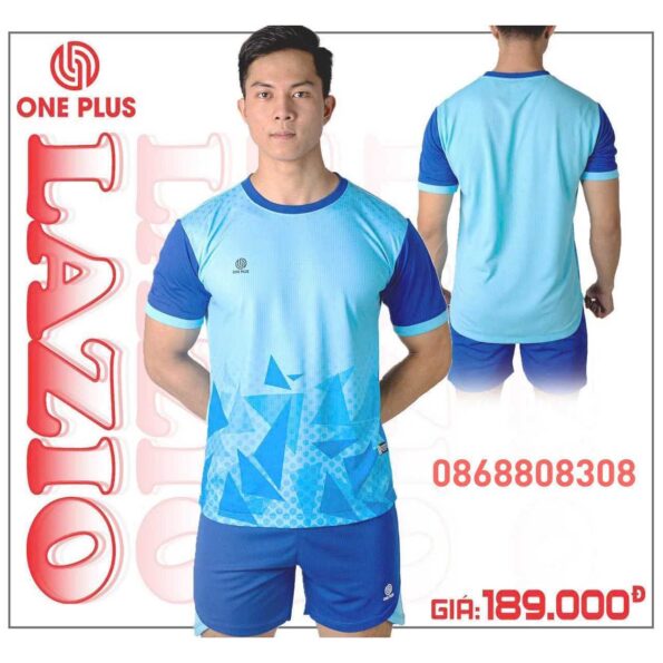 Bộ quần áo bóng đá phủi thiết kế chính hãng One Plus lazio vải dệt kim nhiều màu đẹp mới