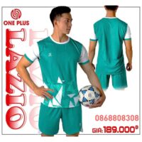 Bộ quần áo bóng đá phủi thiết kế chính hãng One Plus lazio vải dệt kim nhiều màu đẹp mới xanh biển
