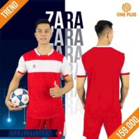 Bộ quần áo bóng đá thiết kế One Plus Zara trend mè nhiều màu xanh ngọc