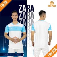 Bộ quần áo bóng đá thiết kế One Plus Zara trend mè nhiều màu xanh ngọc