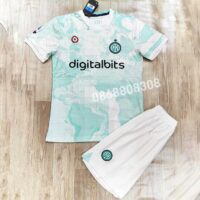 Bộ quần áo đá banh câu lạc bộ bóng đá Inter Milan Digitalbits 22 23 sân khách màu Xanh Ngọc logo thêu năm 2022 2023 1