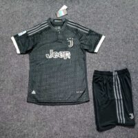 Bộ quần áo đá banh clb bóng đá juven juventus 2324 màu đen sân mẫu thứ ba năm 2023 2024 1