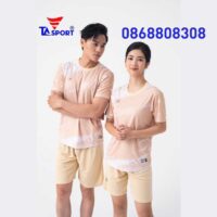Bộ quần áo thể thao bóng đá chính hãng TA Sport TA10 Ocean vải mè thoi Cambodia nhiều màu vàng be