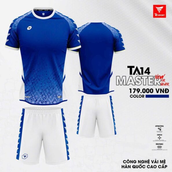 Bộ quần áo thể thao bóng đá chính hãng TA Sport TA14 Master Official vải mè caro hàn quốc nhiều màu