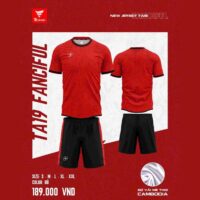 Bộ quần áo thể thao bóng đá chính hãng TA Sport TA19 Fancifol vải mè thoi Cambodia nhiều màu hồng