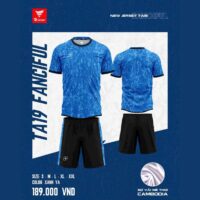 Bộ quần áo thể thao bóng đá chính hãng TA Sport TA19 Fancifol vải mè thoi Cambodia nhiều màu hồng