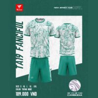 Bộ quần áo thể thao bóng đá chính hãng TA Sport TA19 Fancifol vải mè thoi Cambodia nhiều màu hồng