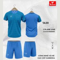 Bộ quần áo thể thao bóng đá chính hãng TA Sport TA20 Simple vải mè Diamon Cambodia hàn 1