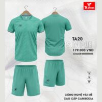 Bộ quần áo thể thao bóng đá chính hãng TA Sport TA20 Simple vải mè Diamon Cambodia hàn 1