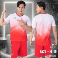 Bộ quần áo thể thao bóng đá chính hãng TA Sport TA21 Elite Official vải mè Cambodia nhiều màu xanh biển
