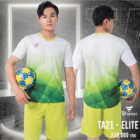 Bộ quần áo thể thao bóng đá chính hãng TA Sport TA21 Elite Official vải mè Cambodia nhiều màu xanh biển