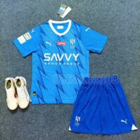 Bộ quần áo đá banh clb bóng đá 23 24 Al-Hilal Jahez SAVVY Neymar xanh trời Blue năm 2023 2024 mới 1