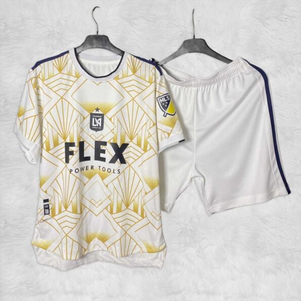 Áo đá banh câu lạc bộ bóng đá LA Los Angeles Flex 23/24 màu vàng quần trắng mới năm 2023 2024
